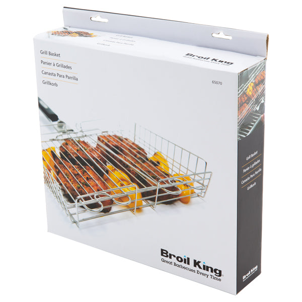 Cesta para parrilla con asa desmontable