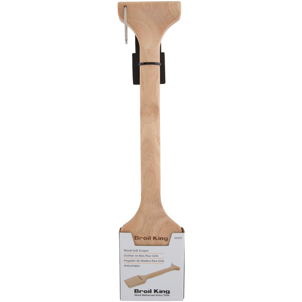 Raspador de grelha de madeira para churrasco