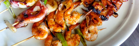 GRILLED PRAWN SKEWERS