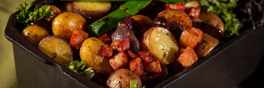 NEW POTATOES WITH RAMPS AND PANCETTA