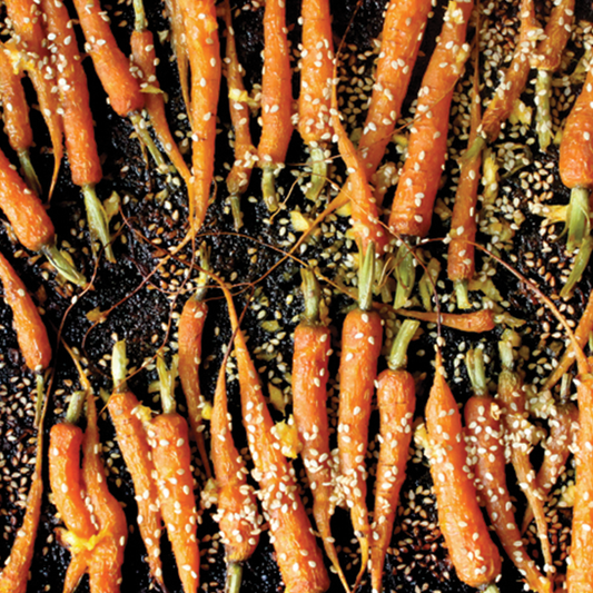 Grilled Carrots with Miso Tahini Dressing