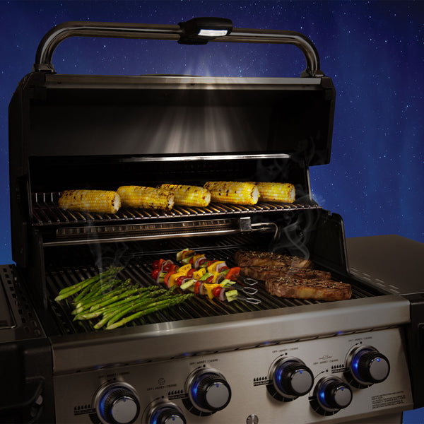 Luz de churrasqueira montada na pega